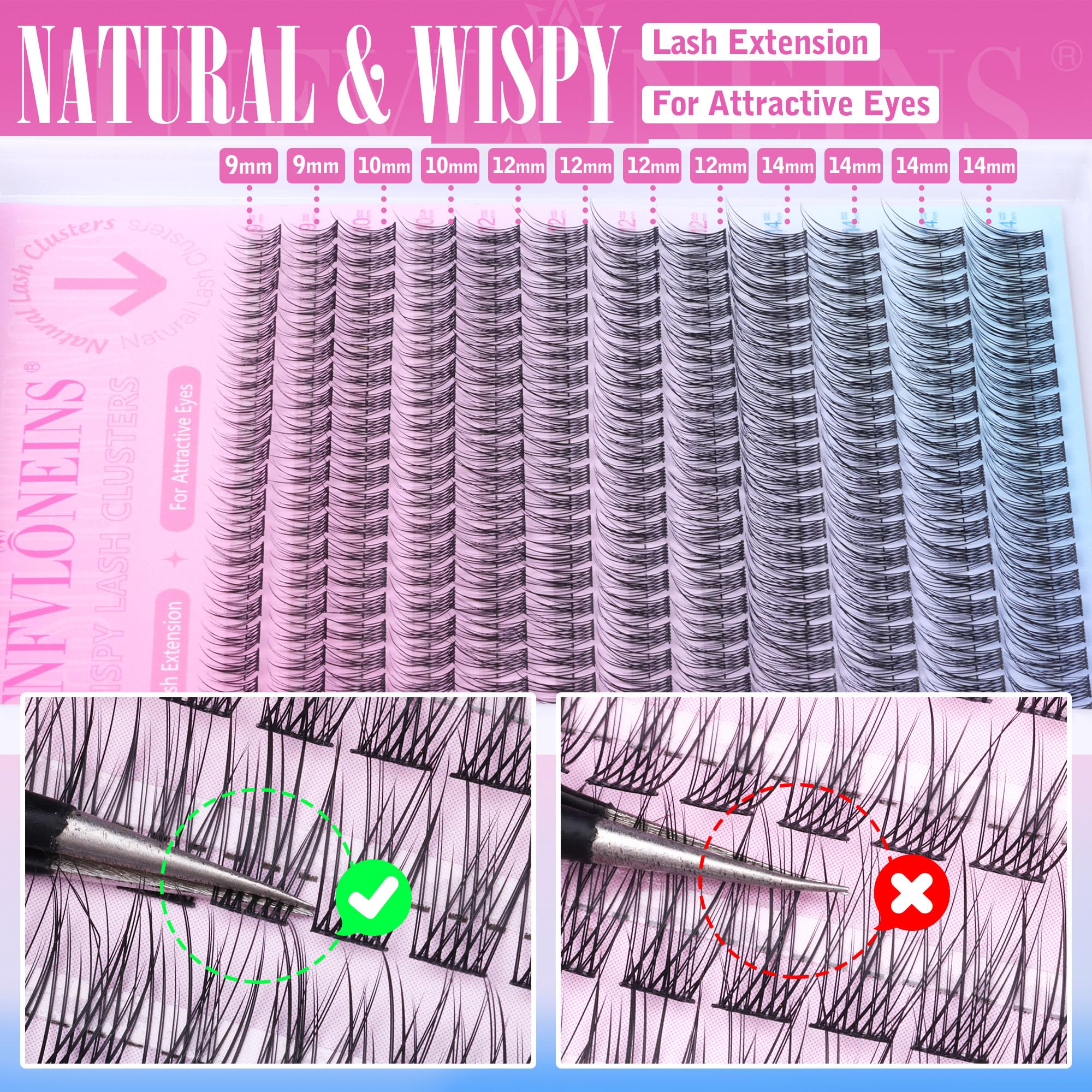 TNFVLONEINS beginner-friendly lash kit for DIY wear