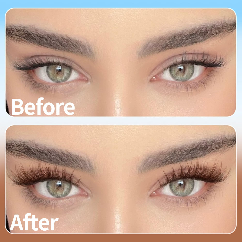 TNFVLONEINS beginner-friendly kit with 9-12mm clusters enables easy DIY lash extensions.