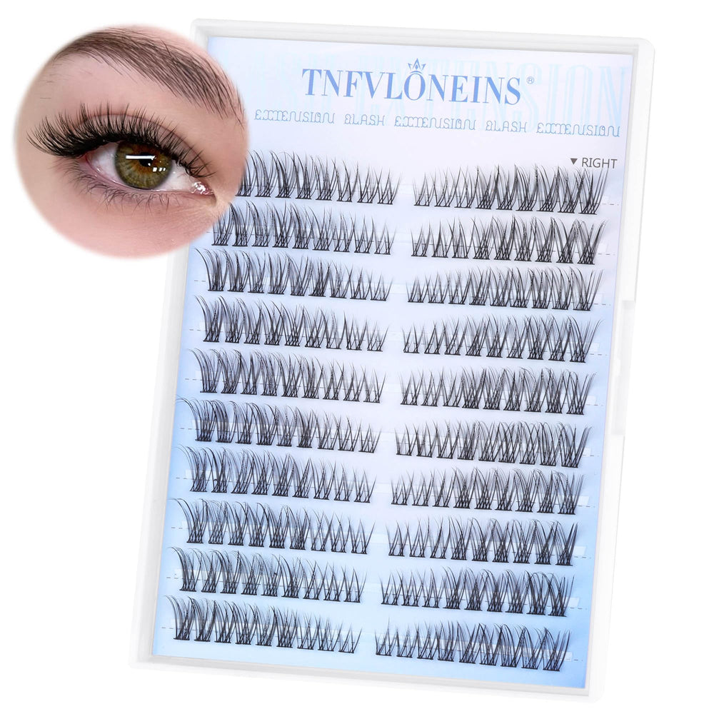 TNFVLONEINS cat-eye wispy lashes extenuate eyes with natural sparkle