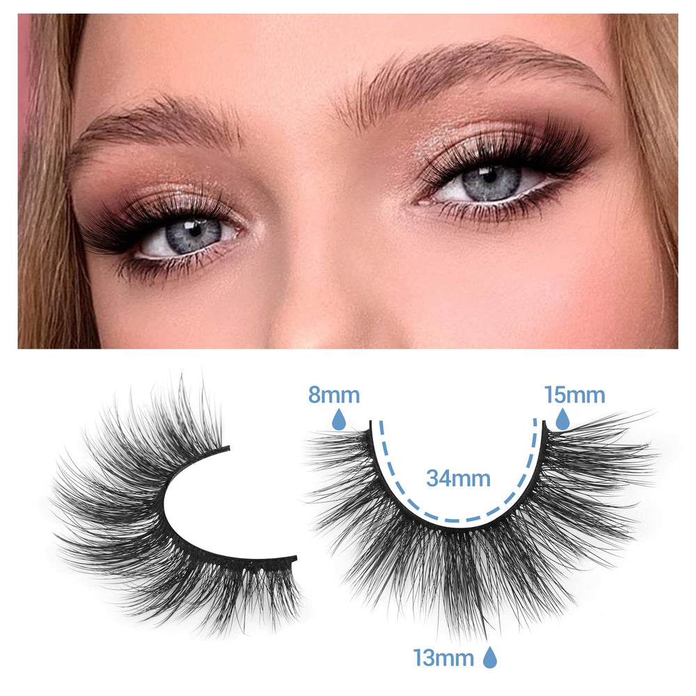 TNFVLONEINS close-up wispy-cat-eye lashes for effortless full-bodied daytime glamour