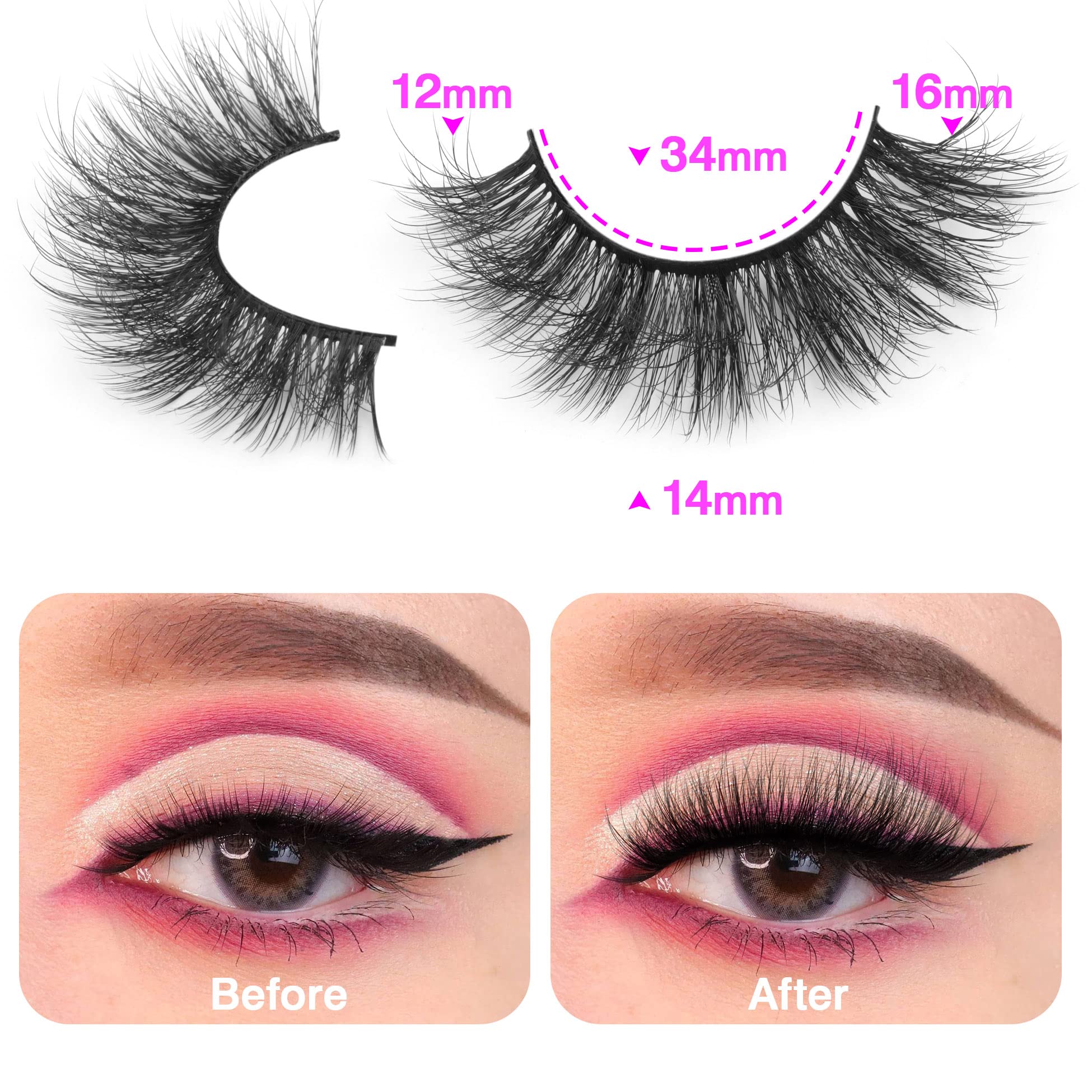 TNFVLONEINS faux mink lashes create feather-light comfort with a soft cotton band