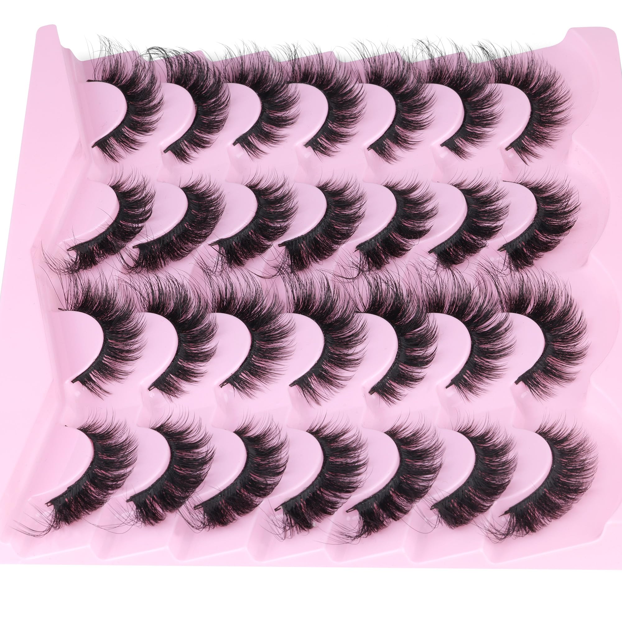 TNFVLONEINS fox eye lashes collection of 14-pairs for various occasions