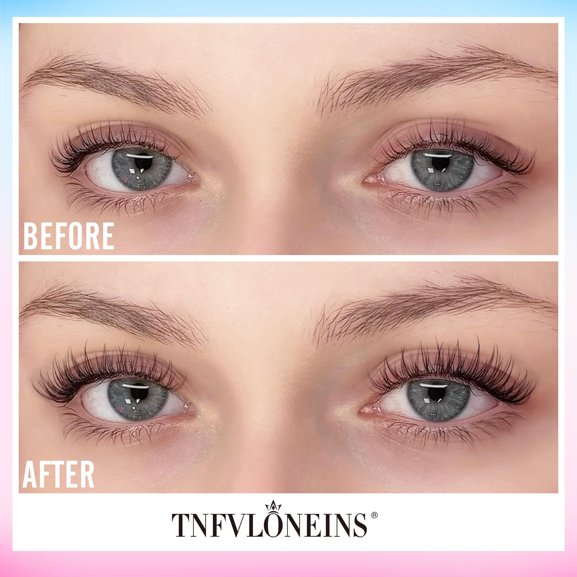 TNFVLONEINS lash remover in-set shows easy removal for safe at-home maintenance.