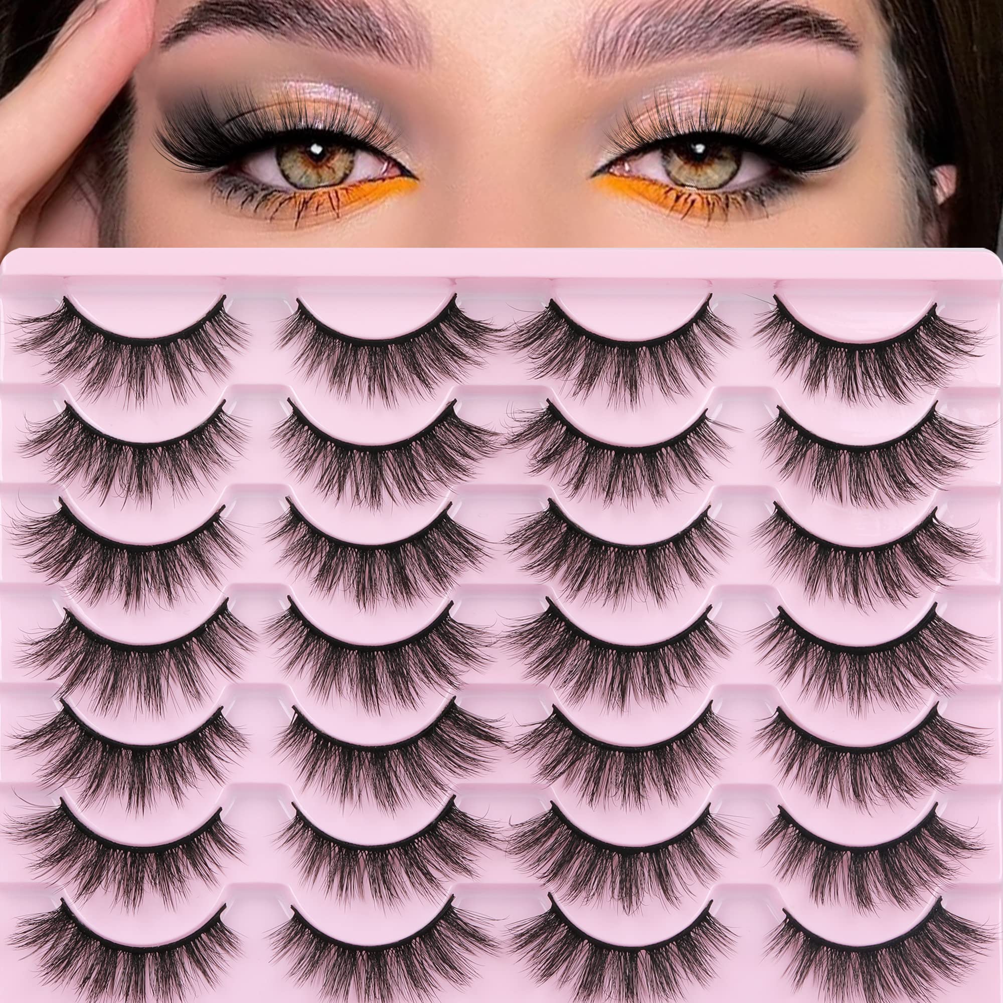 TNFVLONEINS matte natural-look lashes blend with real lashes for discreet definition