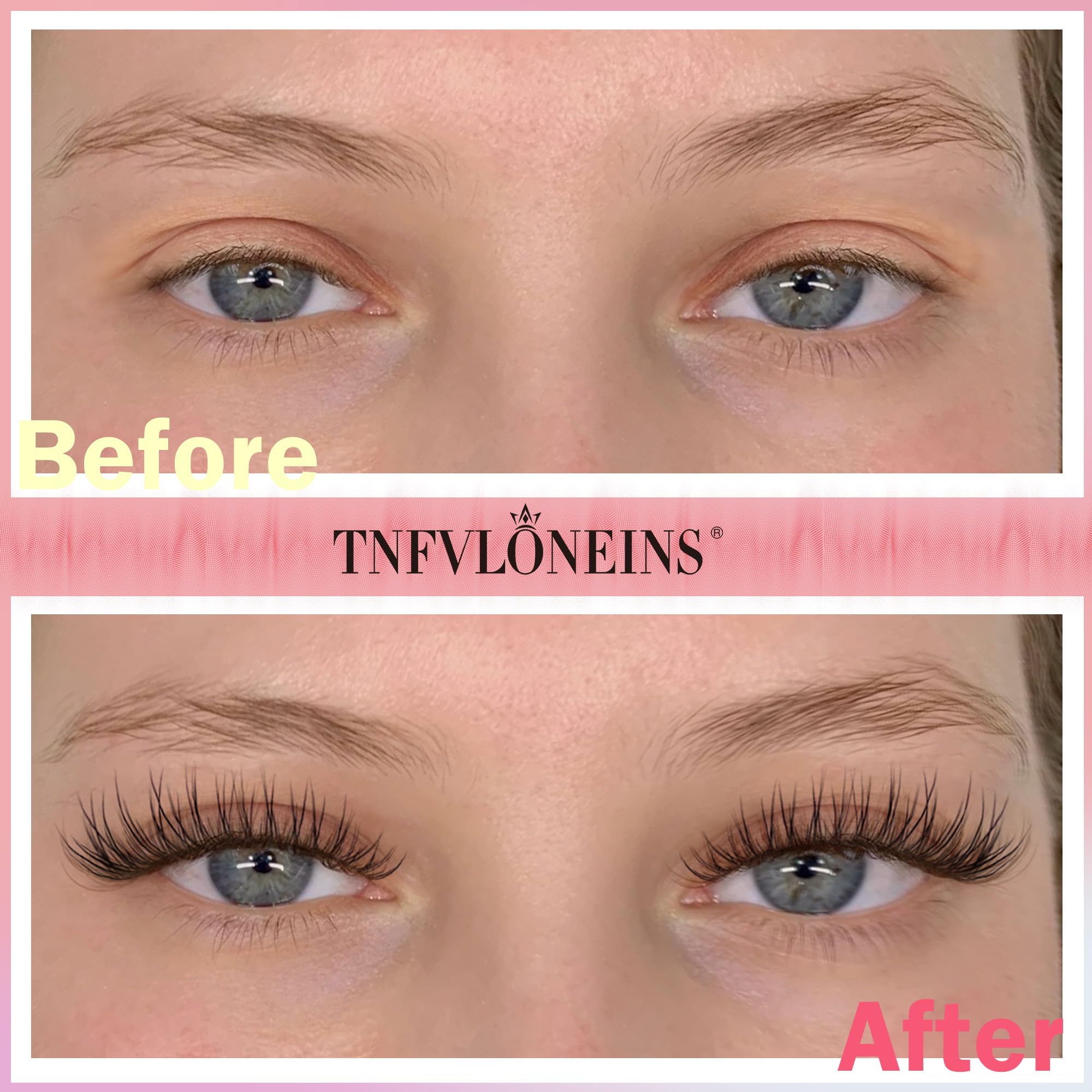 TNFVLONEINS Soft cluster lashes with 0.07mm fibers feel lightweight and natural