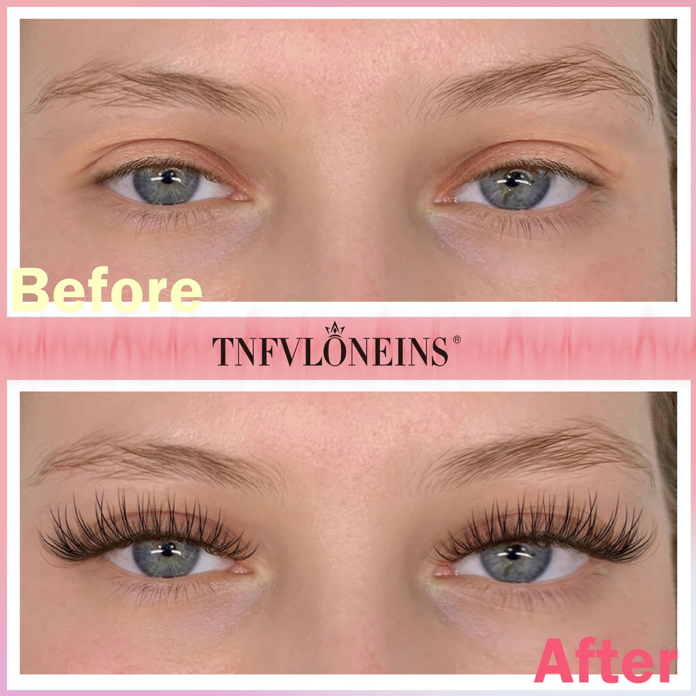 TNFVLONEINS Soft cluster lashes with 0.07mm fibers feel lightweight and natural