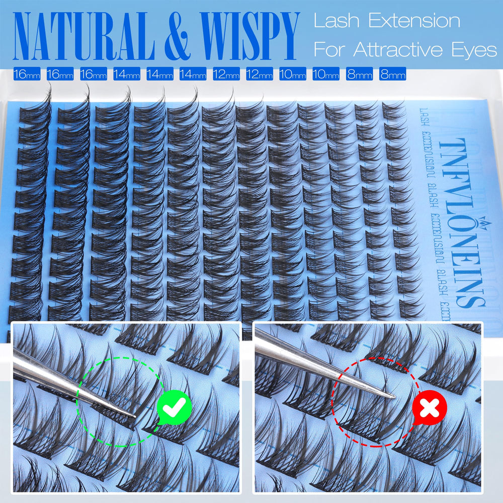 TNFVLONEINS soft fiber lashes feel lightweight and comfortable.