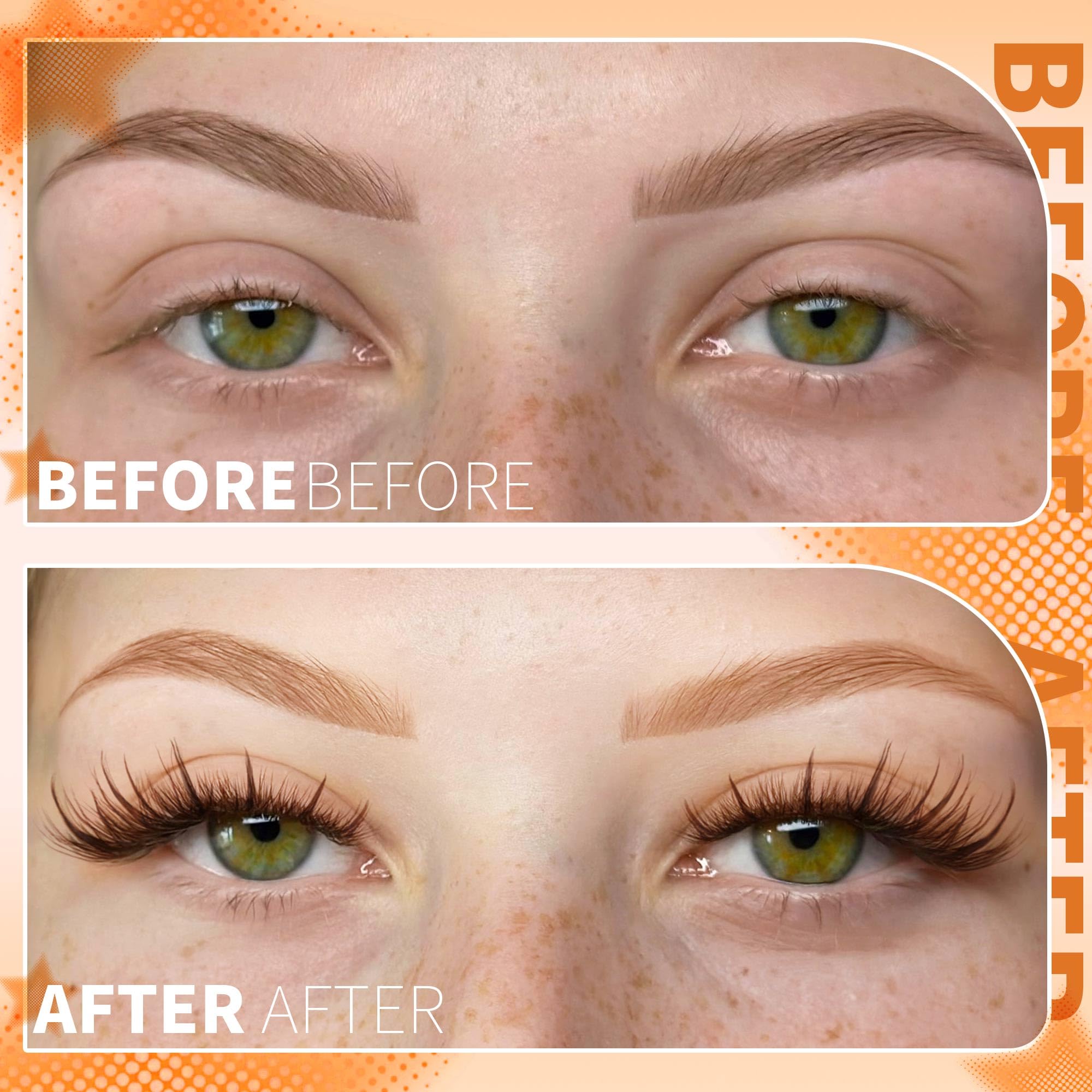 TNFVLONEINS wispy brown cluster lashes for seamless blend with real lashes