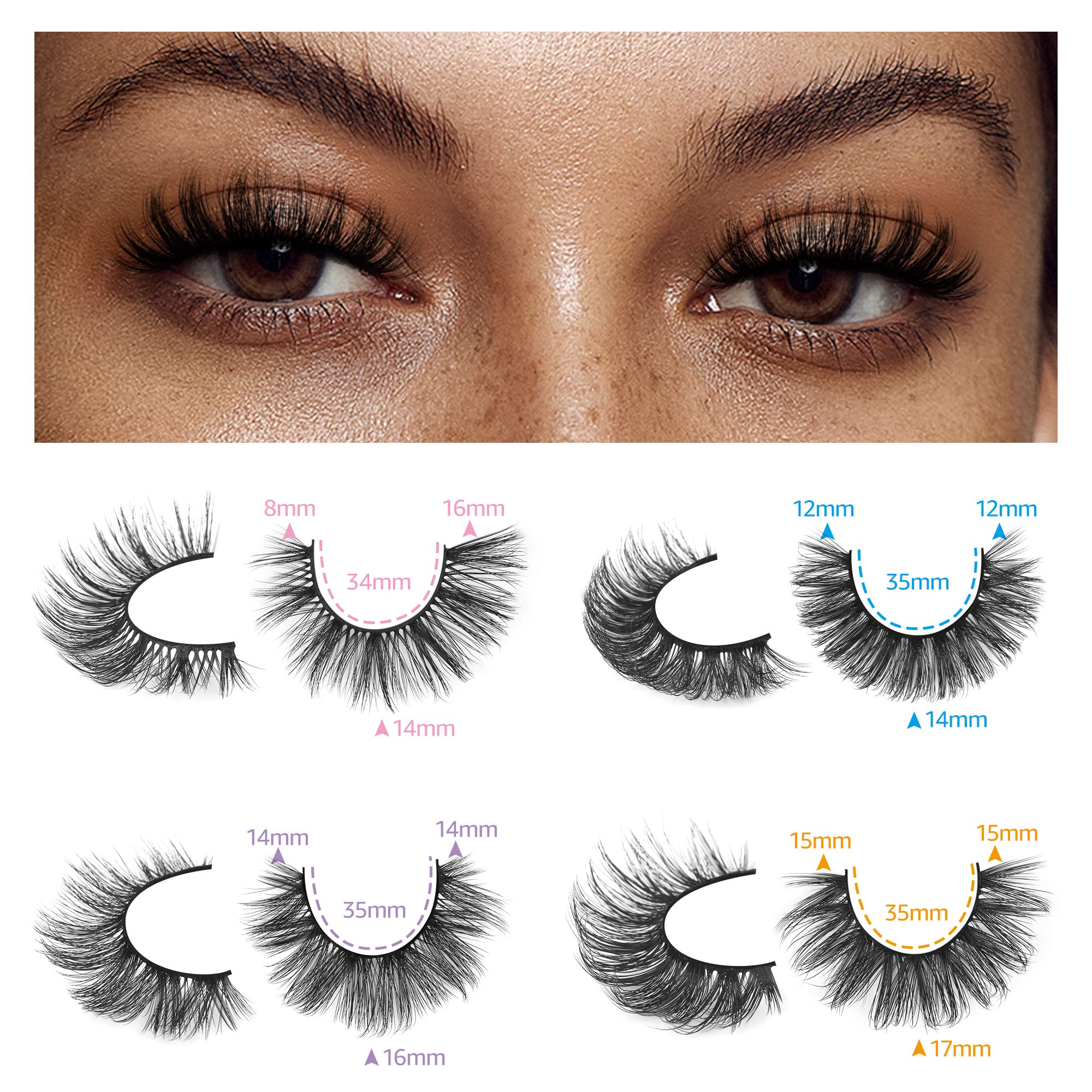 TNFVLONEINS wispy-cat-eye lashes close-up for enhanced eye definition and evening wear.