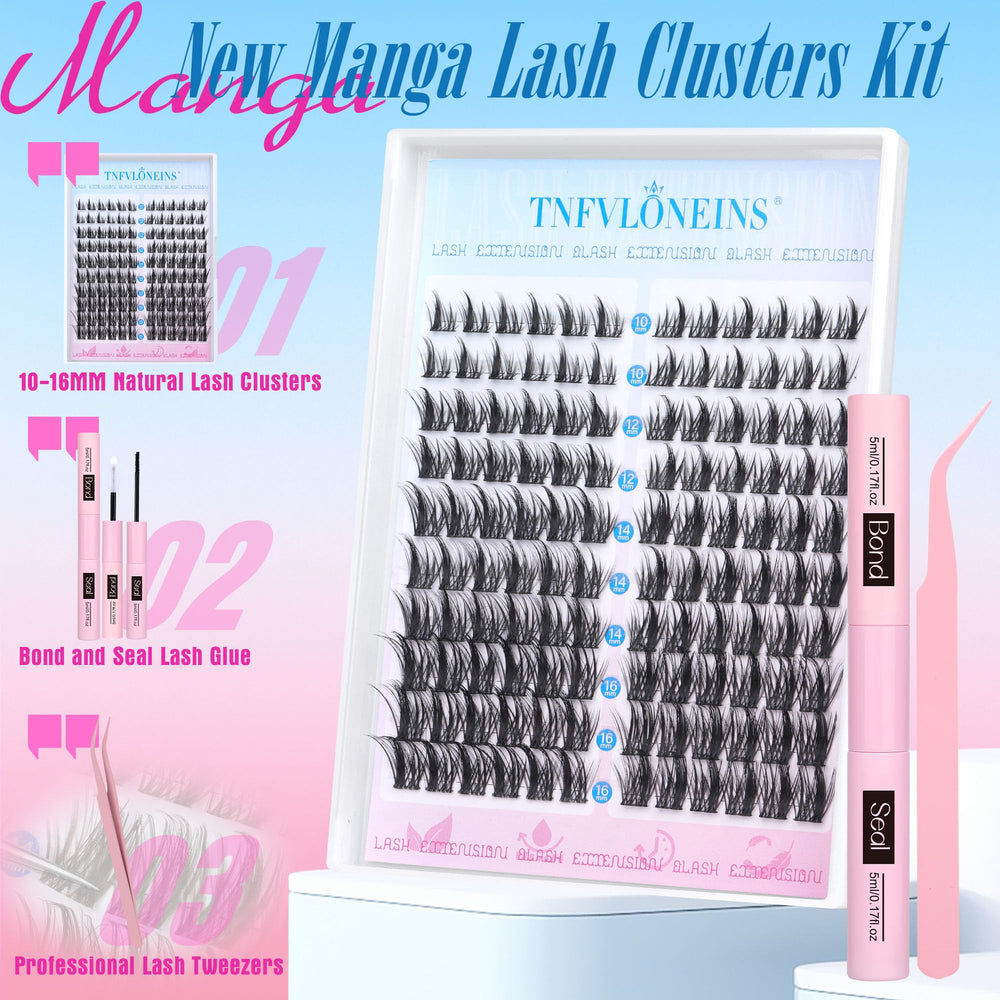 TNFVLONEINS Wispy Extensions close-up emphasizes soft lash clusters blending naturally.