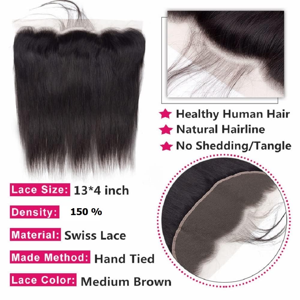 TNICE Brazilian straight lace frontal baby hair detail showcases natural edges.