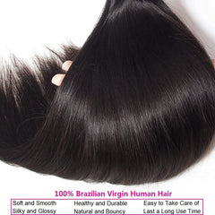 TNICE straight bundles natural color blend with real hair for seamless look