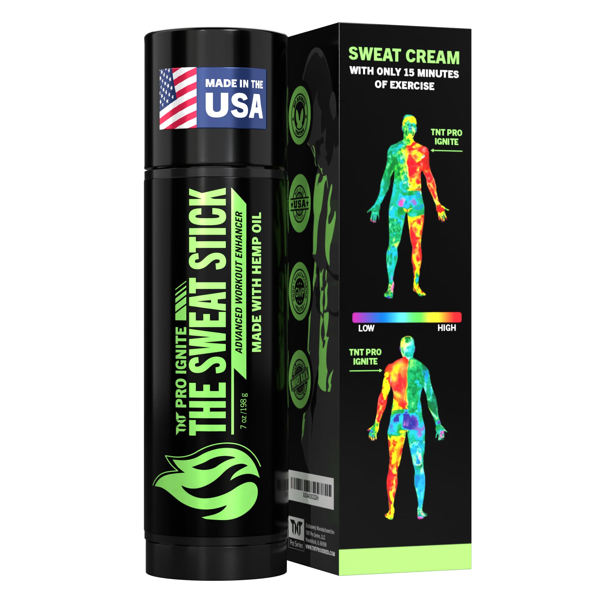 TNT Pro Ignite, crema sudor aplicándose en la piel, potencia el calentamiento durante entrenamientos