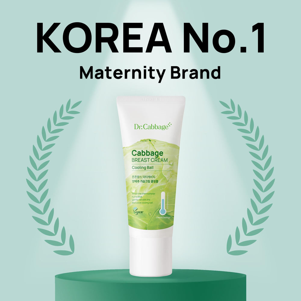 Quick-absorption texture demonstrated on skin; TNTN MOM'S Dr.Cabbage+ cream.