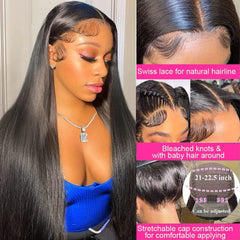Tobasew lace-front wig closeup shows bleached knots and baby hairs for realism.