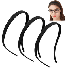 TOBATOBA Flex Headbands black close-up with matte finish for all-day comfort.