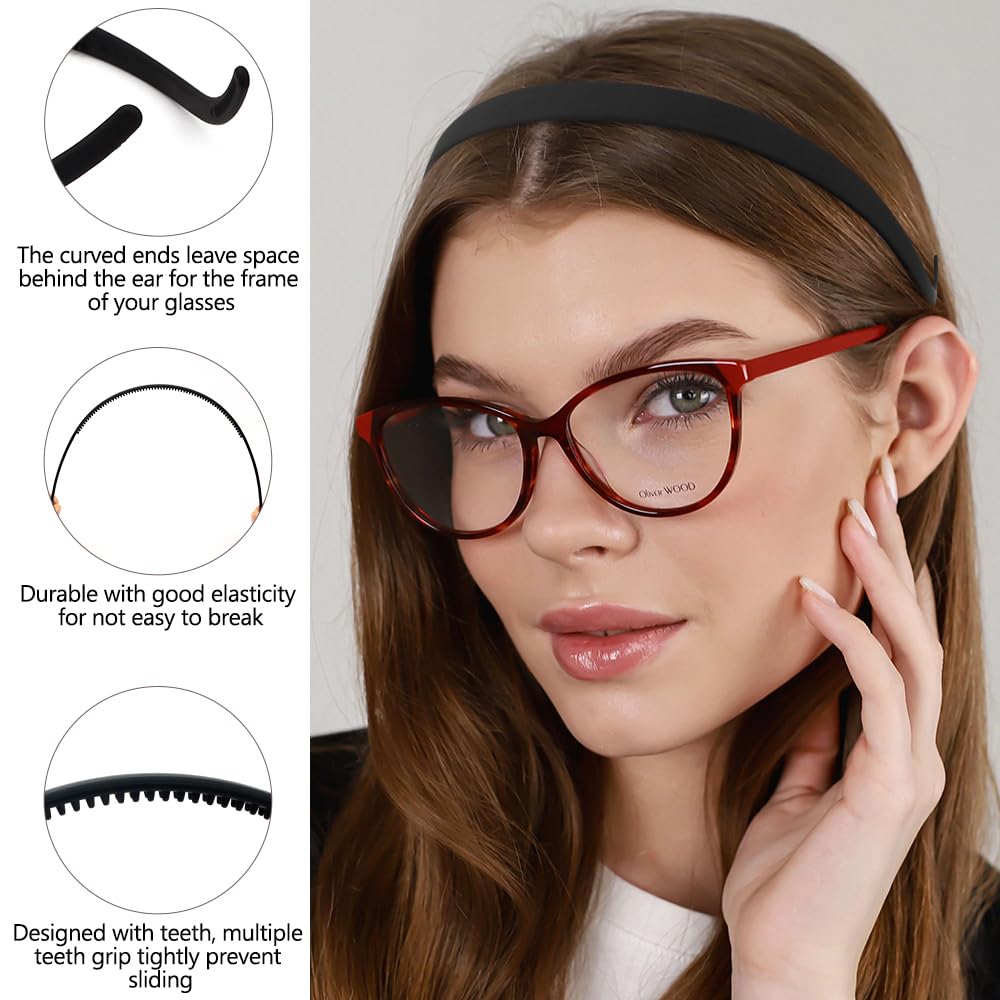 TOBATOBA Flex Headbands durable, lightweight plastic with soft scalp feel.