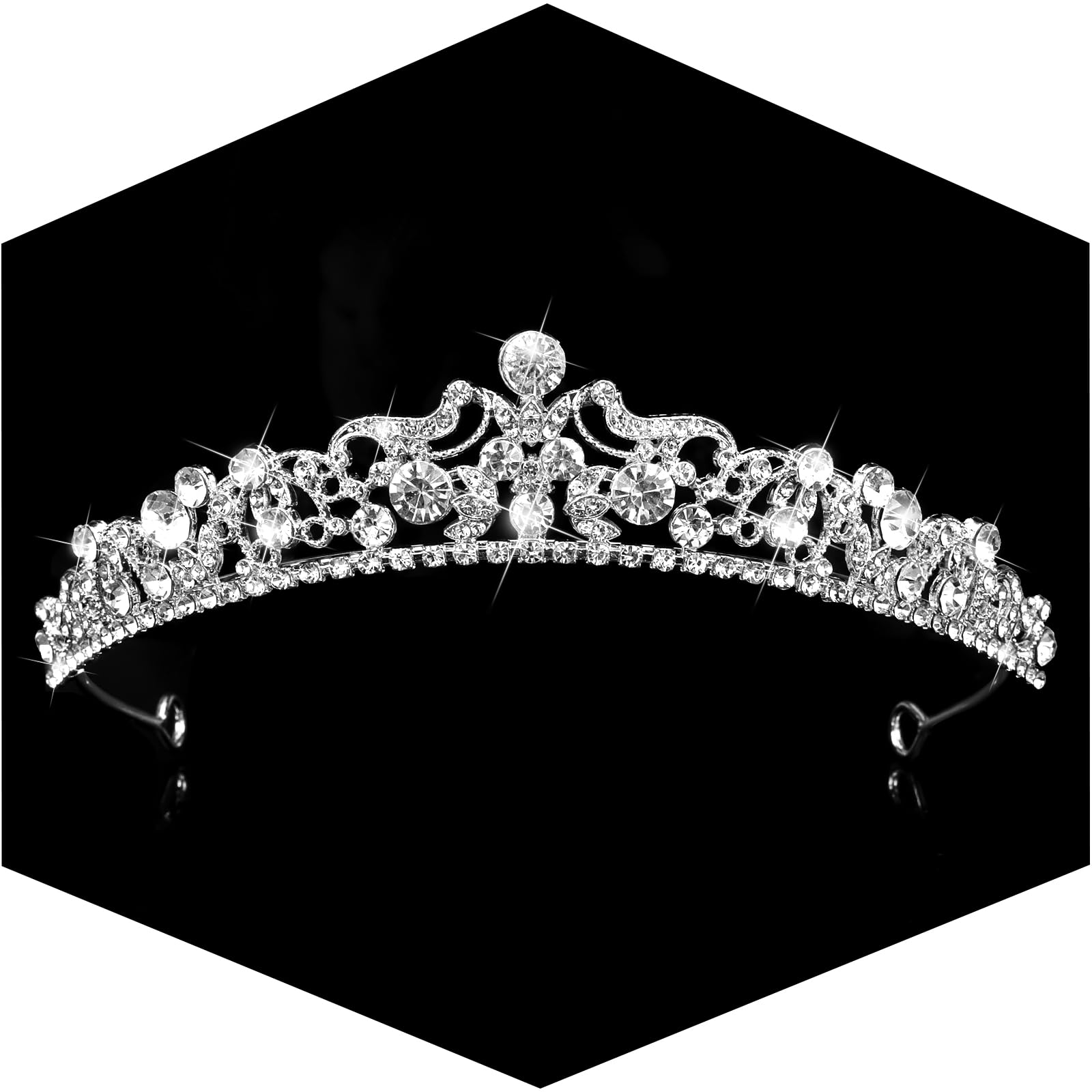 TOBATOBA silver tiara cake-cut moment adds sparkle to memories.
