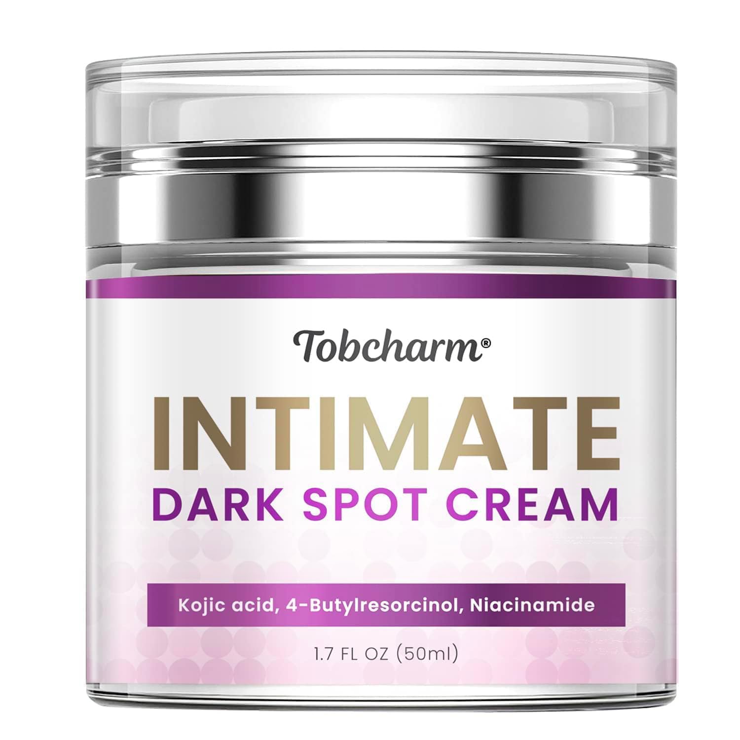 Tobcharm skin bleaching cream intimate area tube promotes even tone in sensitive regions.
