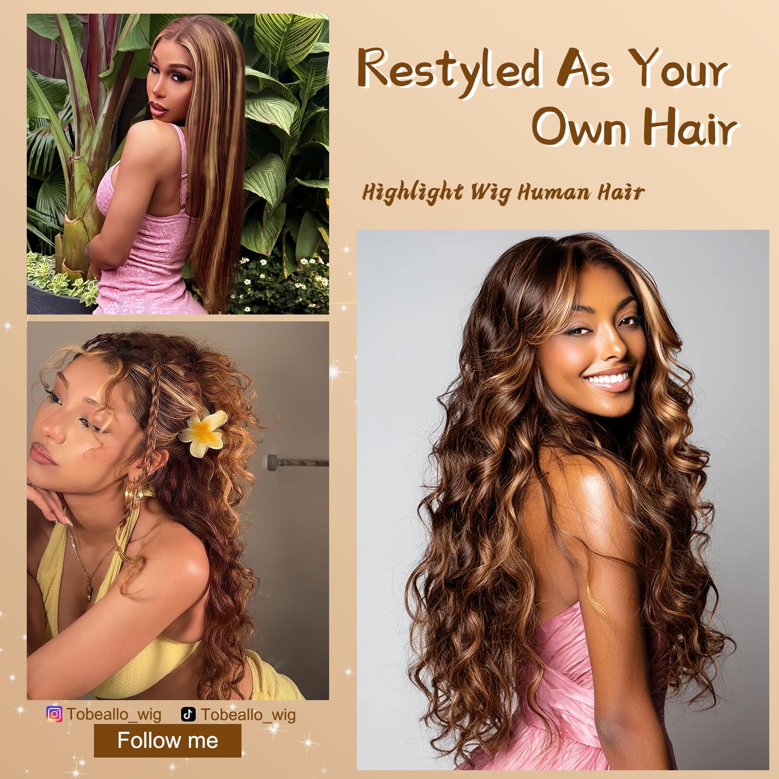 Tobeallo hd lace front 13x6 wig demonstrates seamless scalp illusion on natural skin.