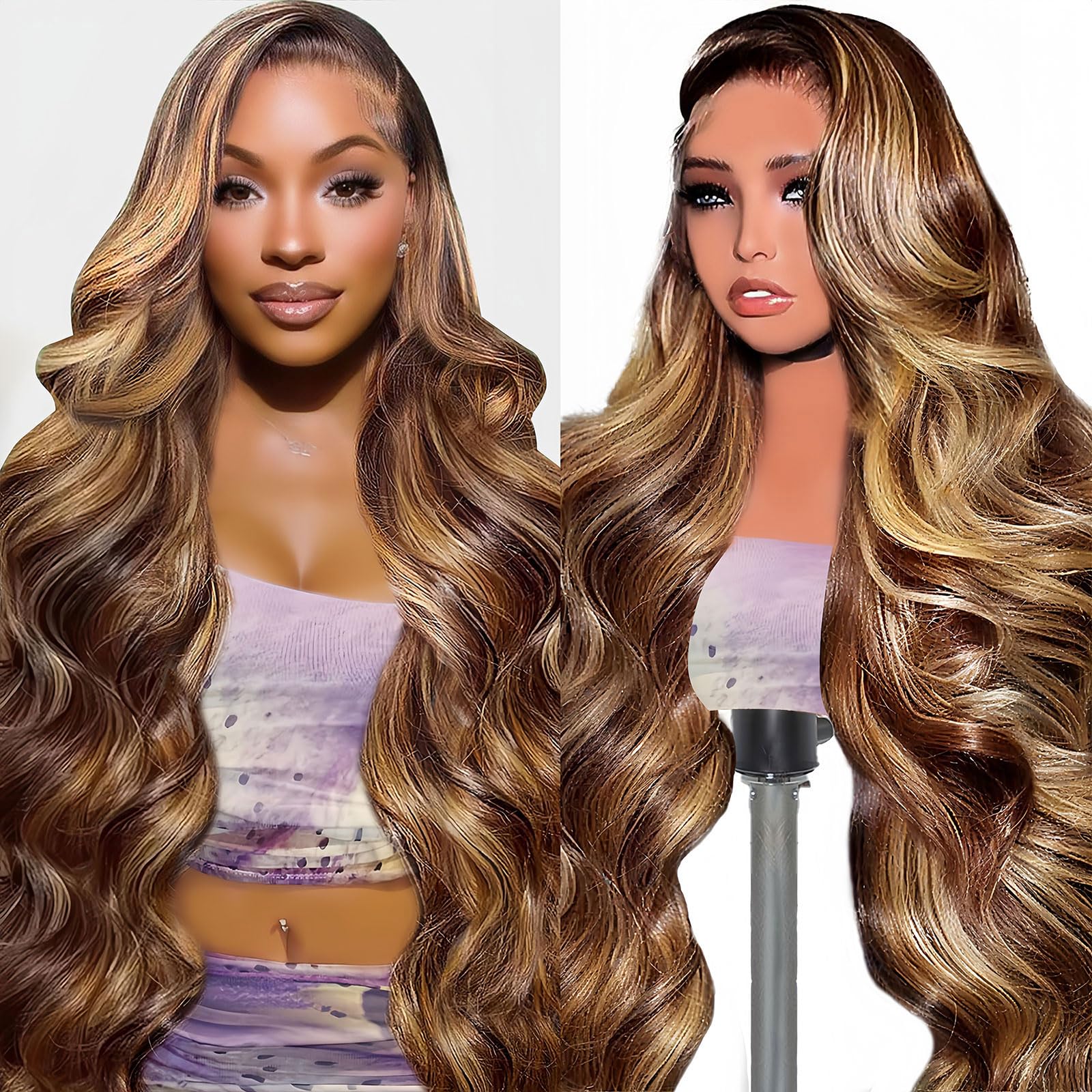 Tobeallo honey blonde wig front view shows natural blend for everyday wear.