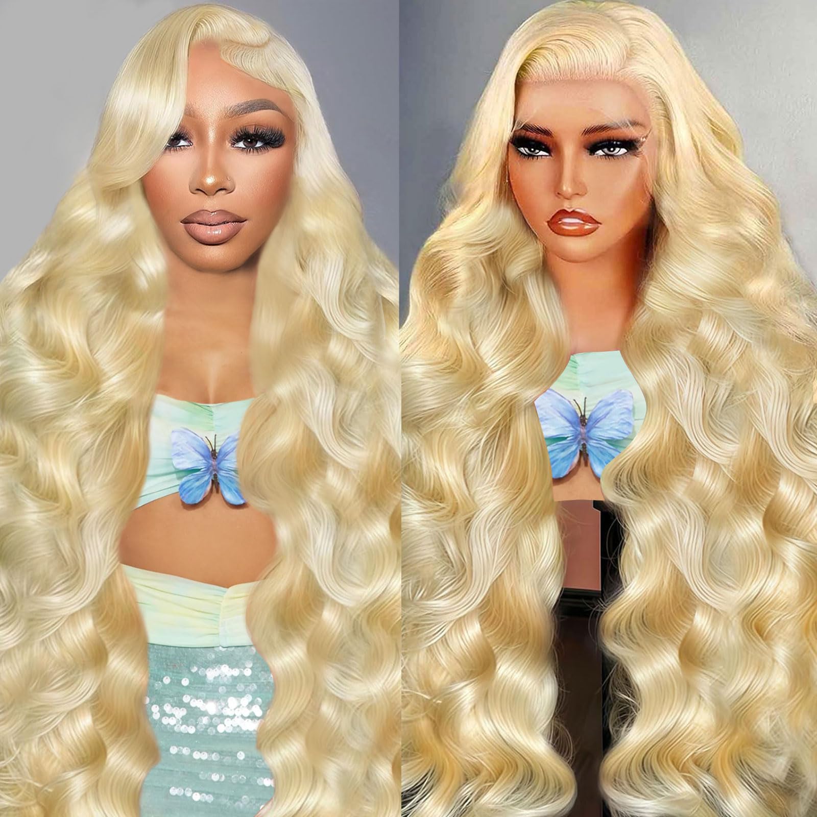 Tobeaper 32in 613 lace-front wig front view shows natural hairline and length