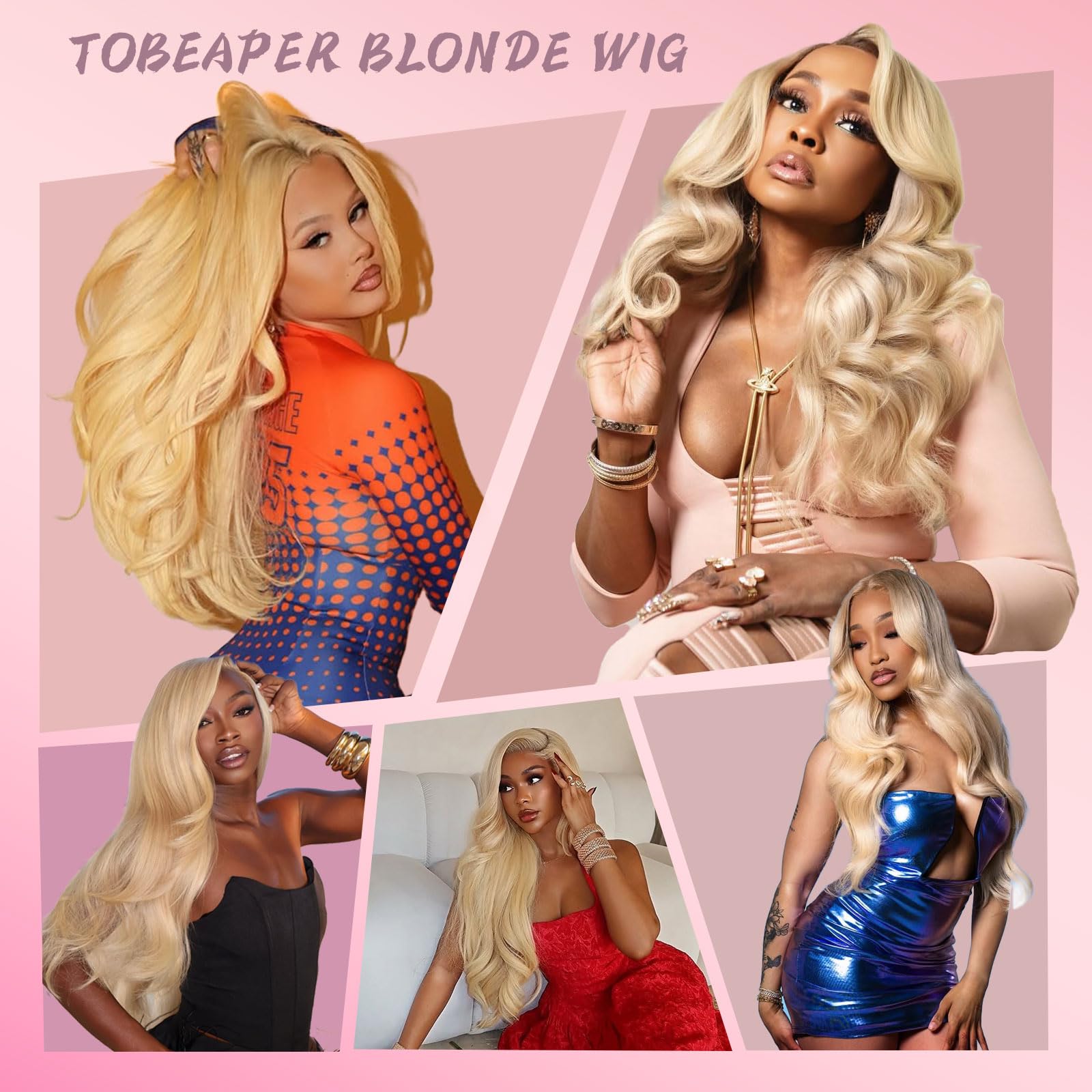 Tobeaper wig cap construction with 4 combs and adjustable straps for secure fit