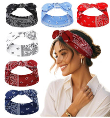 Tobeffect bandana headbands with boho paisley bow offer all-day comfort and versatile styling.