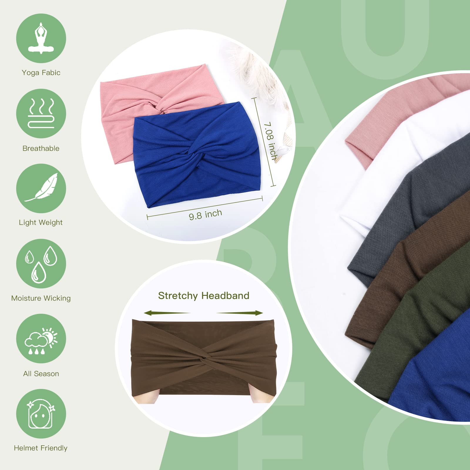 Tobeffect boho crisscross headband in solid color complements outfits.