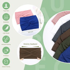 Tobeffect boho crisscross headband in solid color complements outfits.