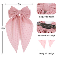 Tobeffect hair bow pink demonstrates playful charm for casual hairstyles and photos.