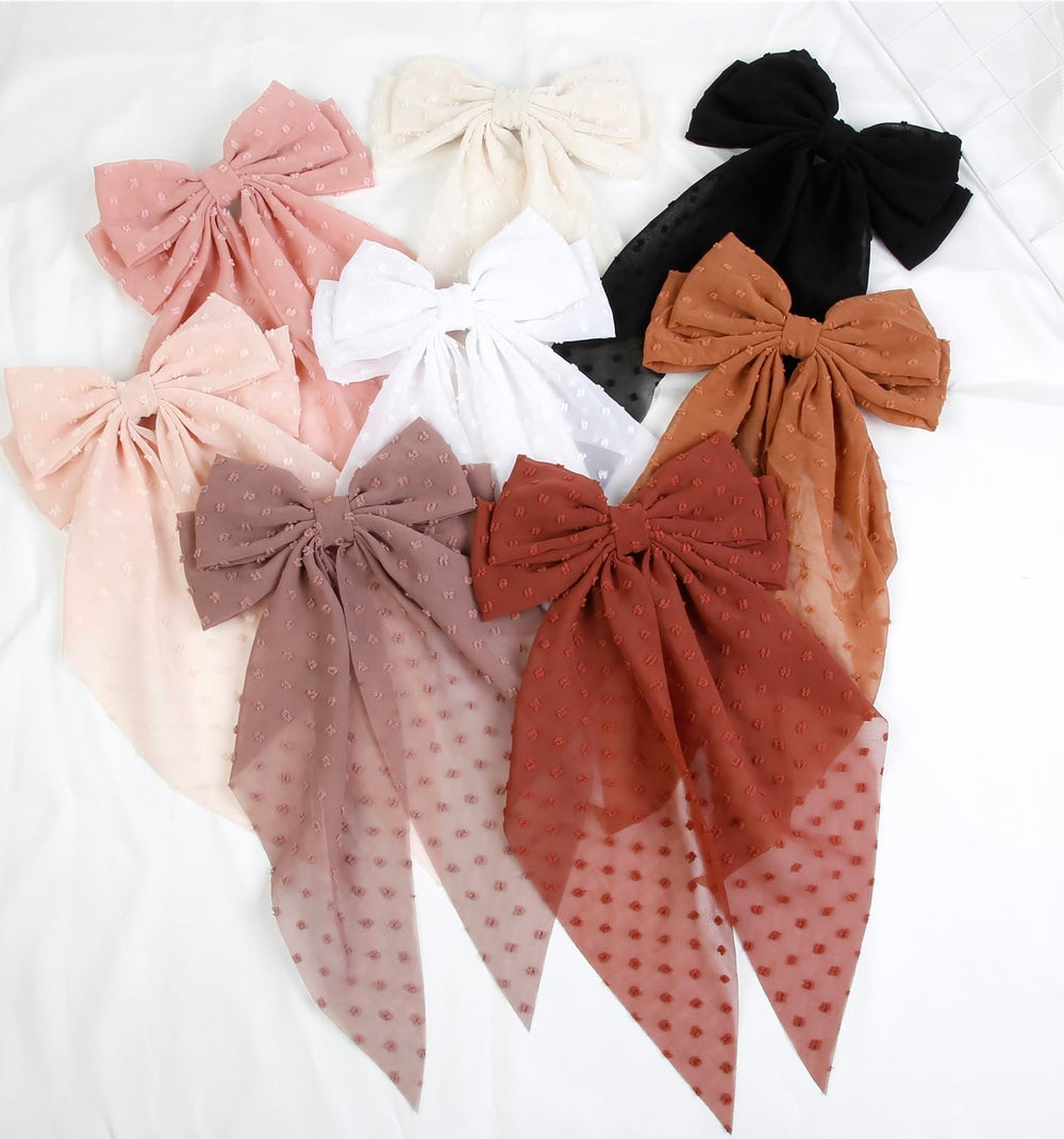 Tobeffect hair bow white showcases versatile classic tone for polished work or events.
