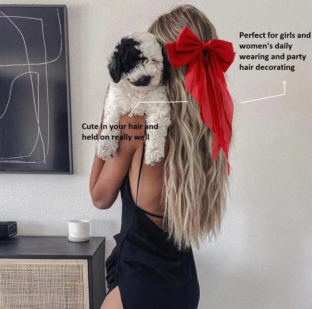 Toeffect bows ideal for half-updo ponytails, adding classy detail.