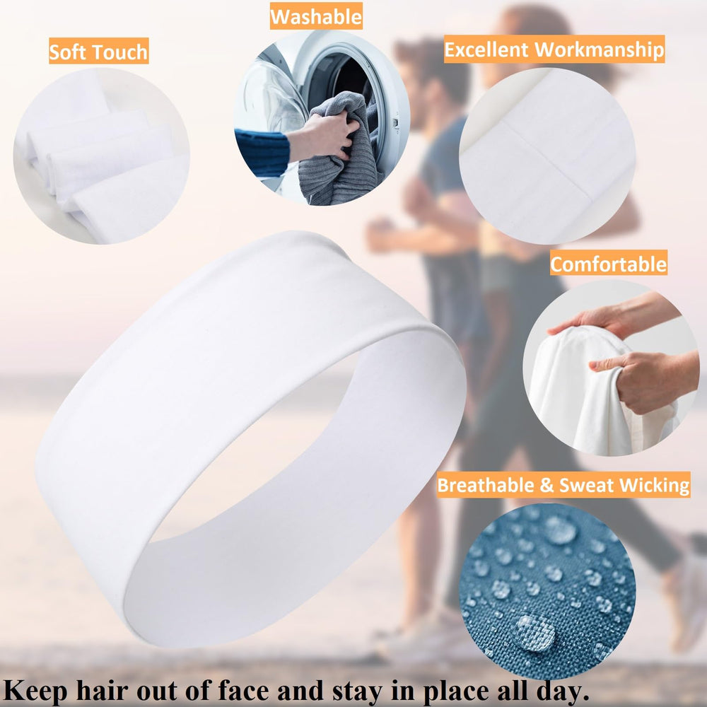 Tobeffect headbands elastic fit provides snug, comfortable wear without slipping
