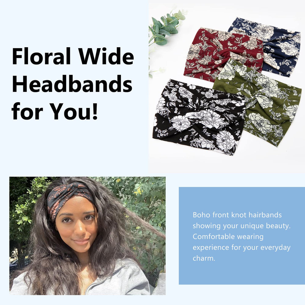 Tobeffect stretchy headband workout-ready with floral pattern and secure fit