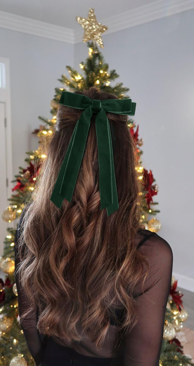 Tobeffect velvet hair bow packaging shows two-pack presentation and gift-worthy appeal.