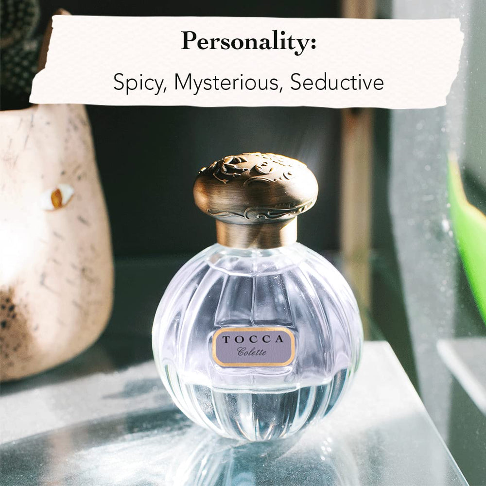Tocca Colette perfume spray showing easy application and subtle warmth.