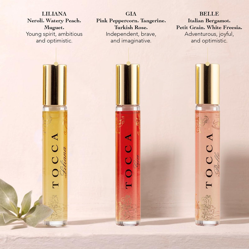 Tocca Colette travel spray close-up with bergamot and sandalwood.