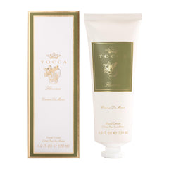 Tocca Florence Hand Cream bottle with bergamot scent for daily moisture and luxury.