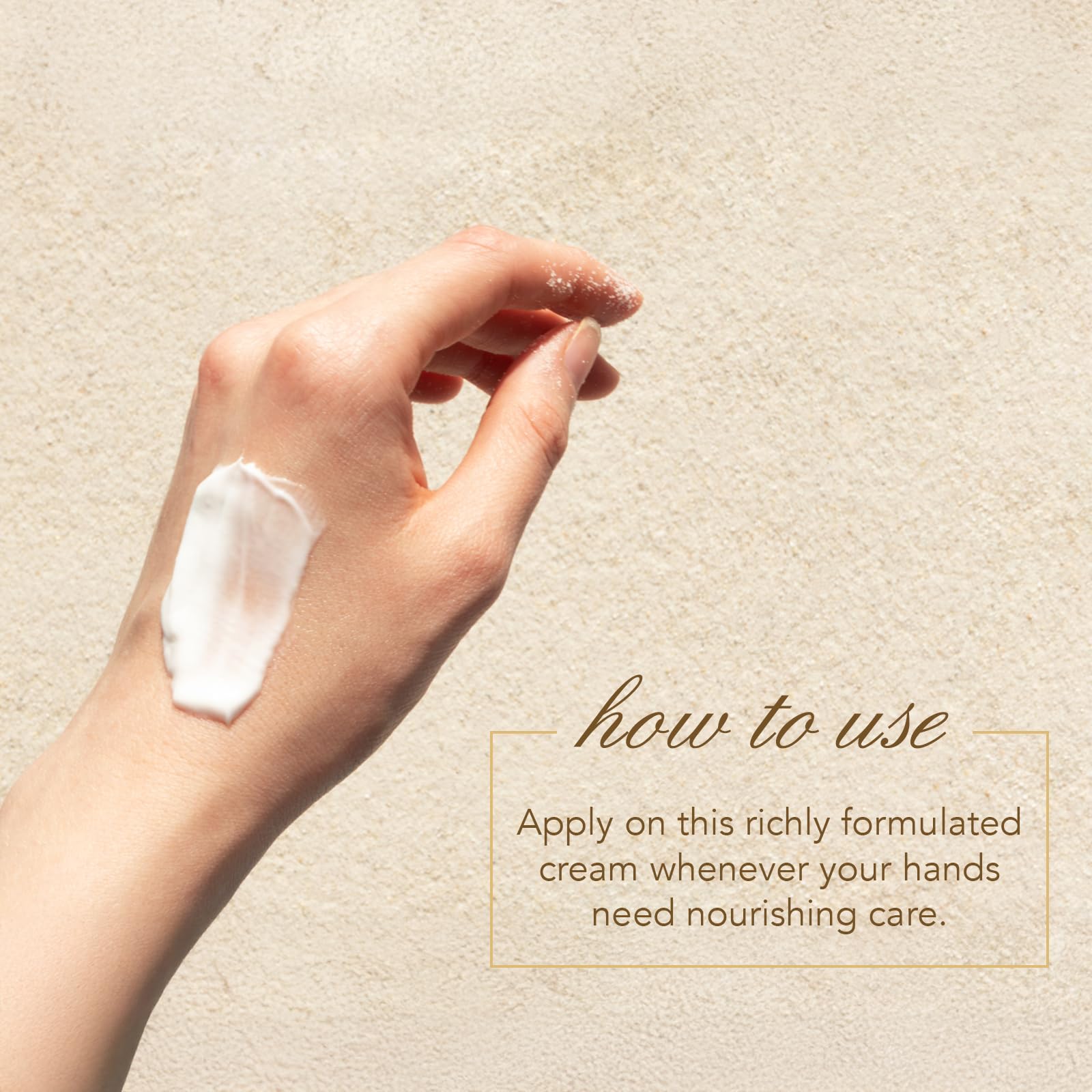 Close-up of Tocca Florence Hand Cream texture showing rich, quick-absorbing formula.