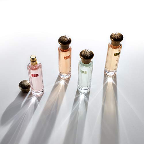 Tocca Florence close-up highlighting bergamot, pear, and gardenia notes for a bright opening.