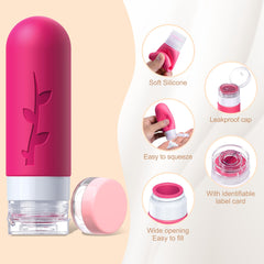 Tocelffe silicone bottles 2oz compact for carry-on convenience and precise portion control