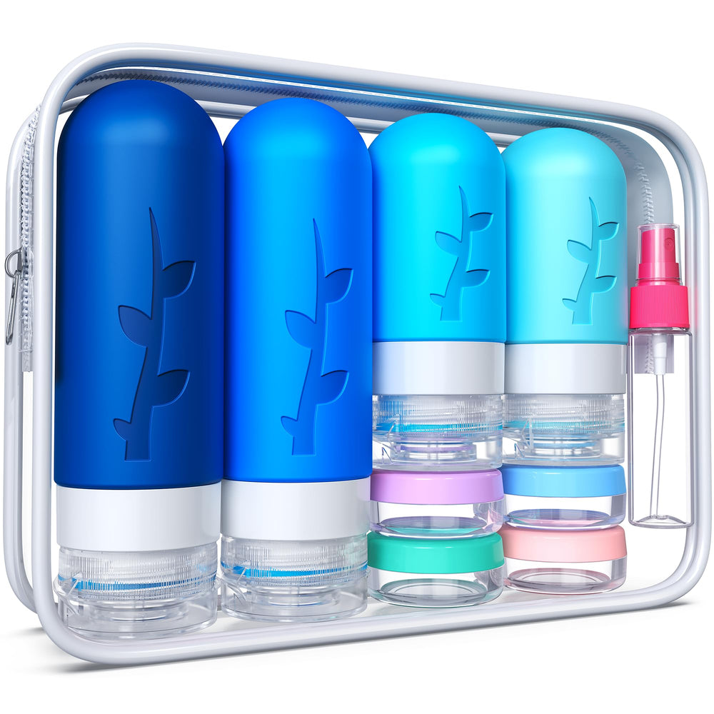 tocelffe travel bottles for toiletries with leak-proof, TSA-approved design for organized trips