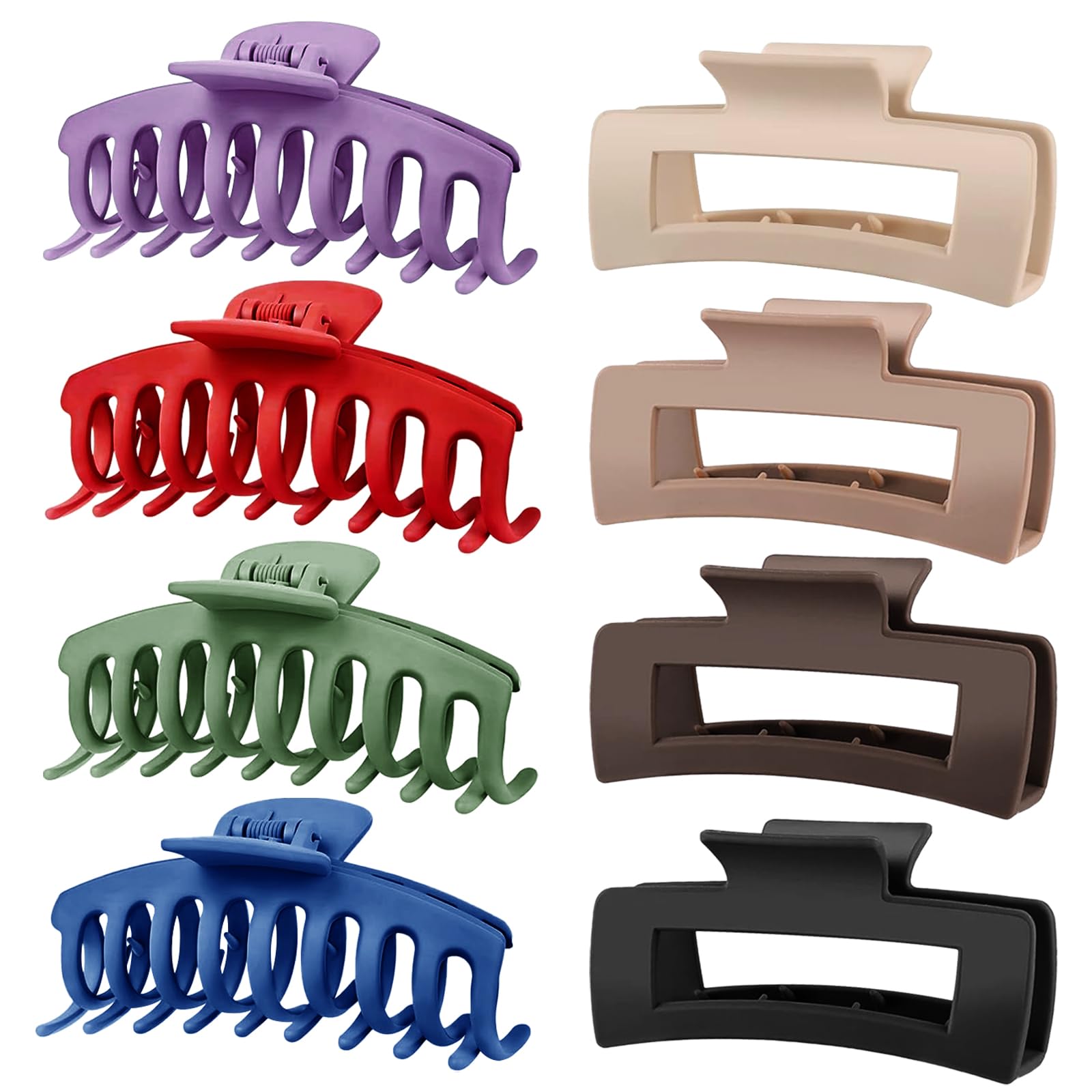 TOCESS big rectangle clip in purple for secure all-day hold and style versatility.