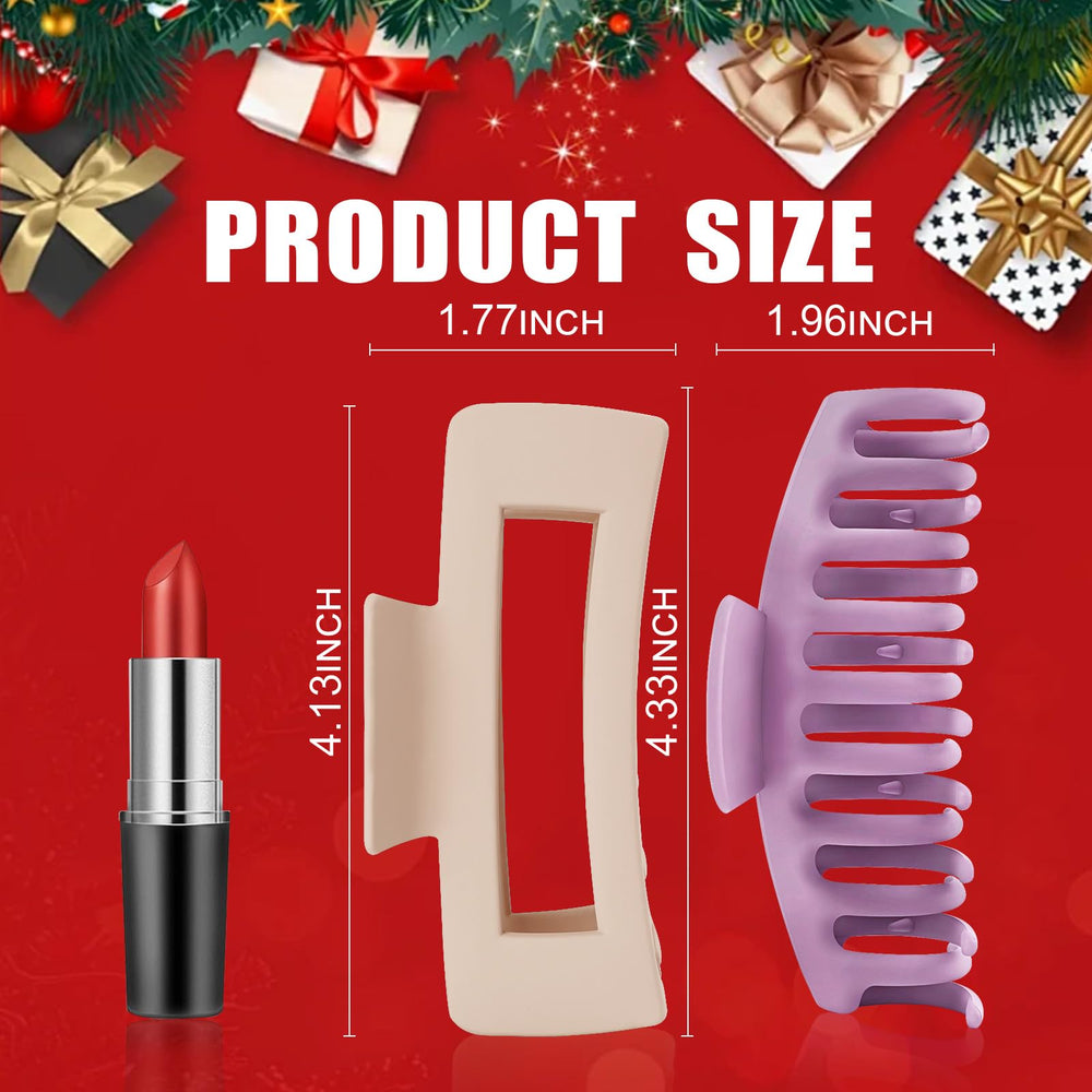 TOCESS big rectangle clip in red adds color while keeping fine hair neatly gathered.