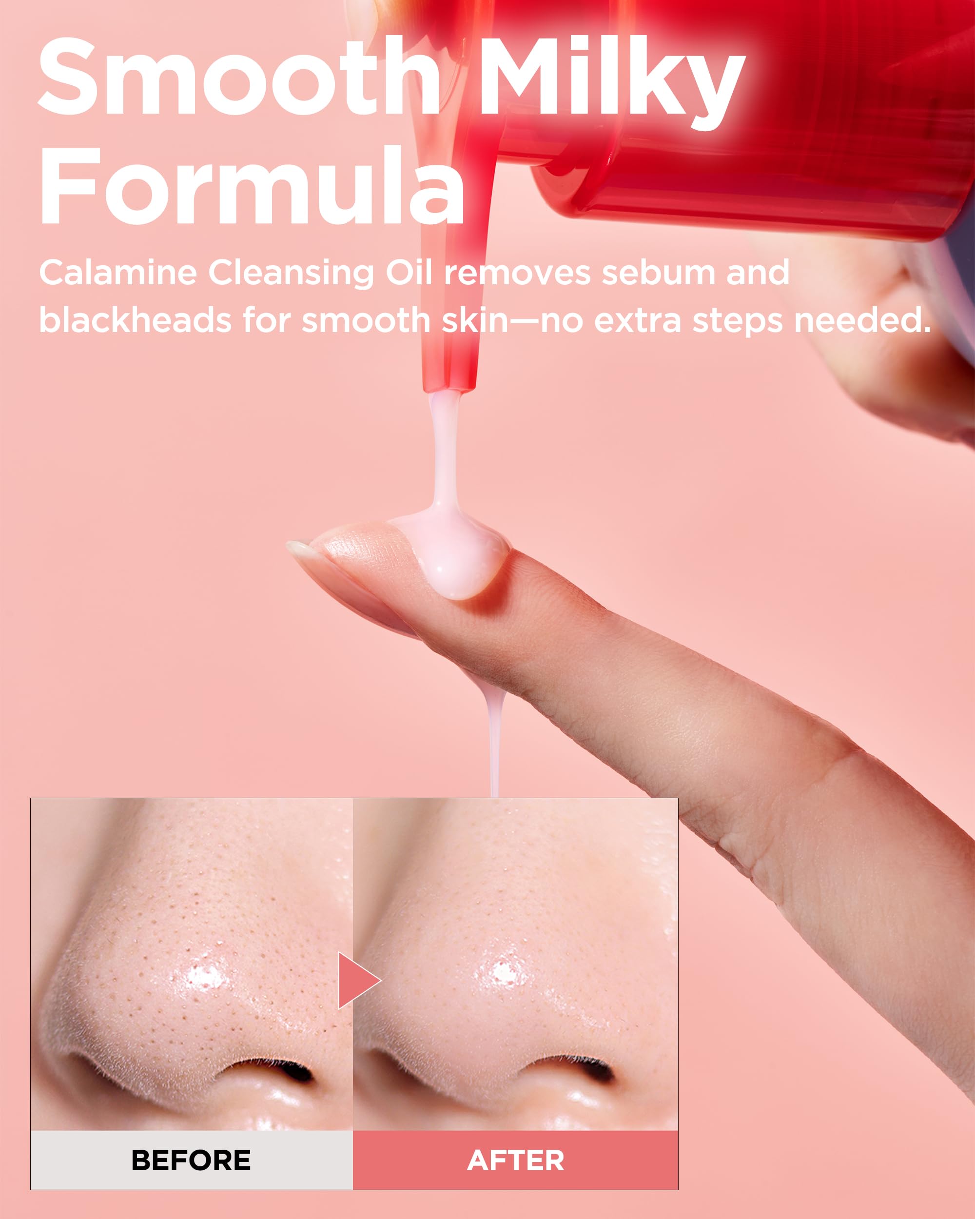 TOCOBO Calamine Pore Control ingredients bottle highlights calamine and nourishing oils.