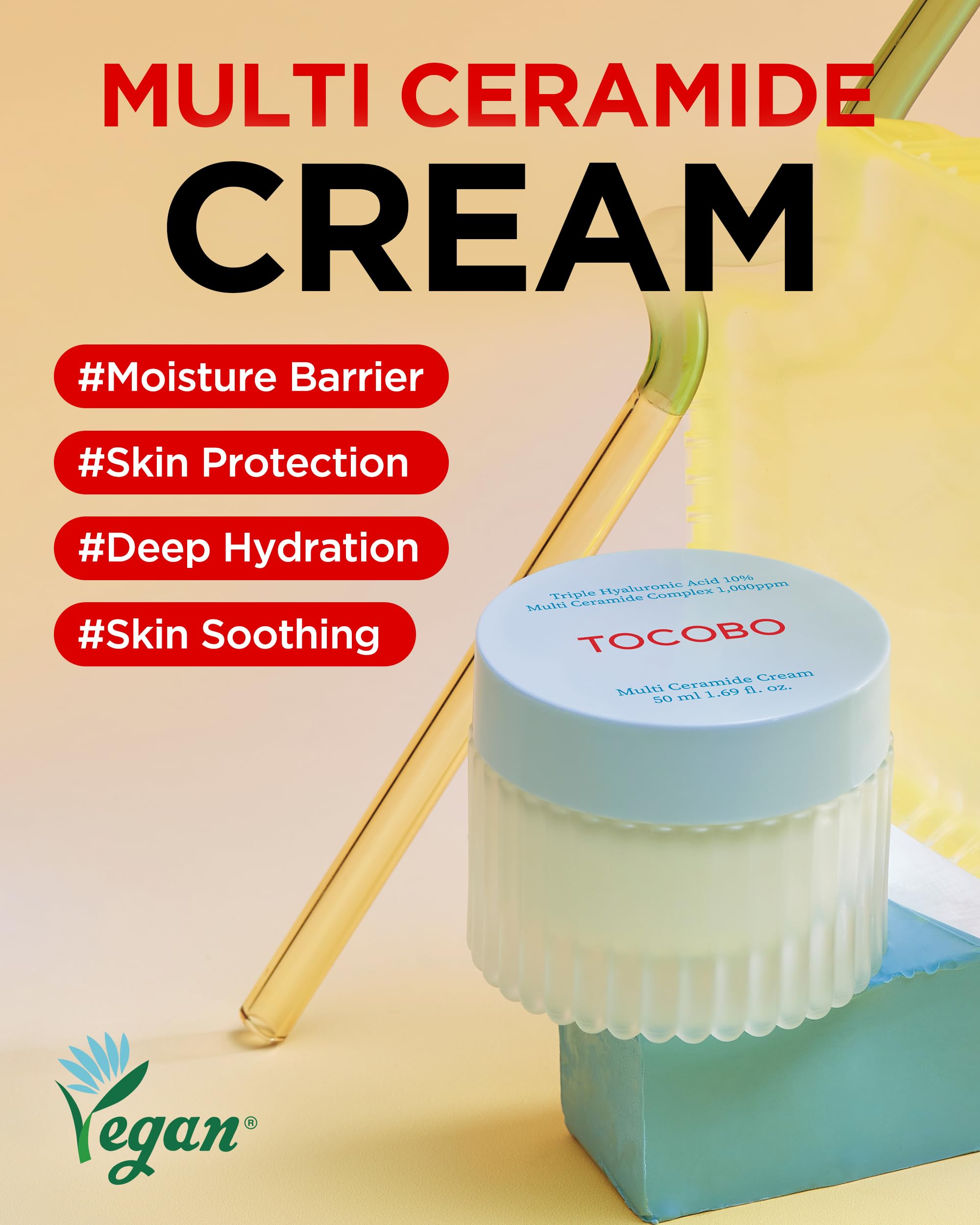 TOCOBO ceramide complex application scene shows instant moisture for daily use.