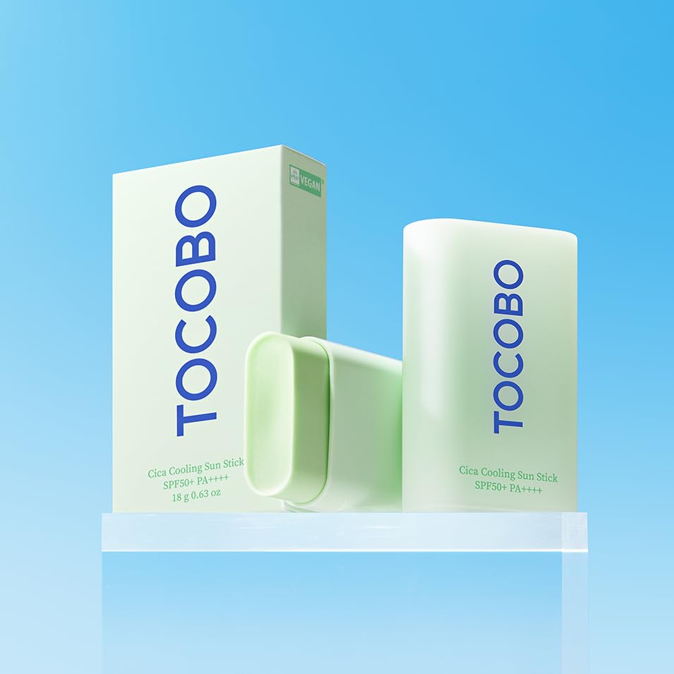 TOCOBO Cica Cooling Sun Stick wet texture on skin signals quick hydration