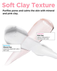 TOCOBO Coconut Clay Cleansing Foam clay powder detail showing exfoliation and oil absorption in action