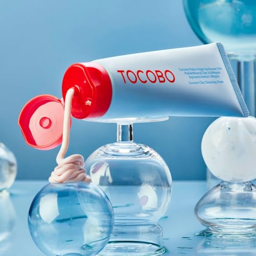 TOCOBO Coconut Clay Cleansing Foam foam closeup with sherbet-like micro-bubbles for gentle cleansing